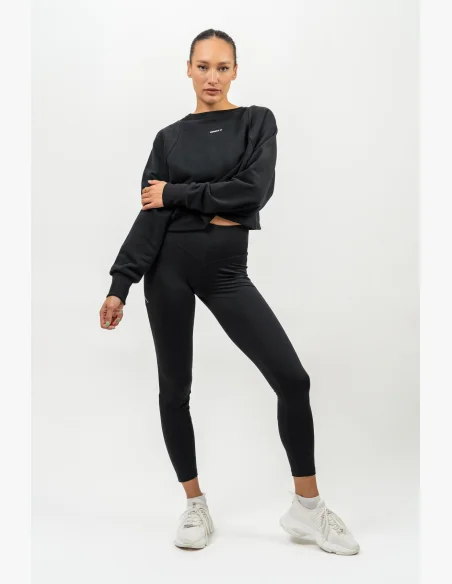 NEBBIA • Felpa corta GYM SPIRIT nera • NebShop.it