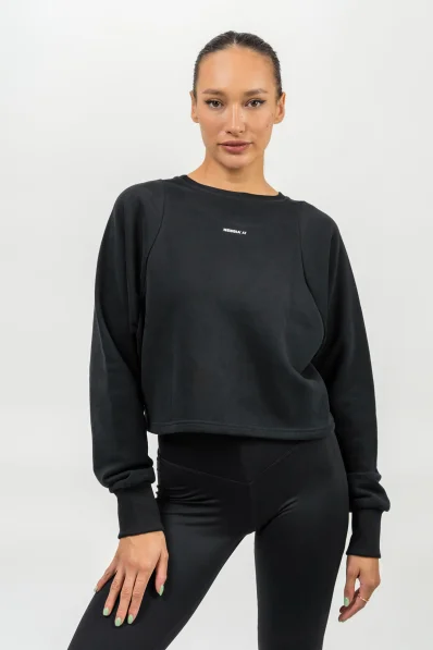 NEBBIA • Felpa corta GYM SPIRIT nera • NebShop.it 2