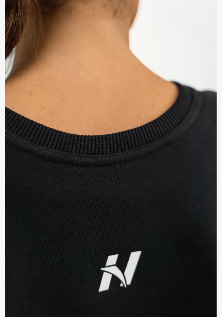 NEBBIA • Felpa corta GYM SPIRIT nera • NebShop.it