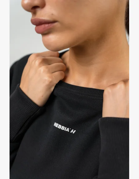 NEBBIA • Felpa corta GYM SPIRIT nera • NebShop.it