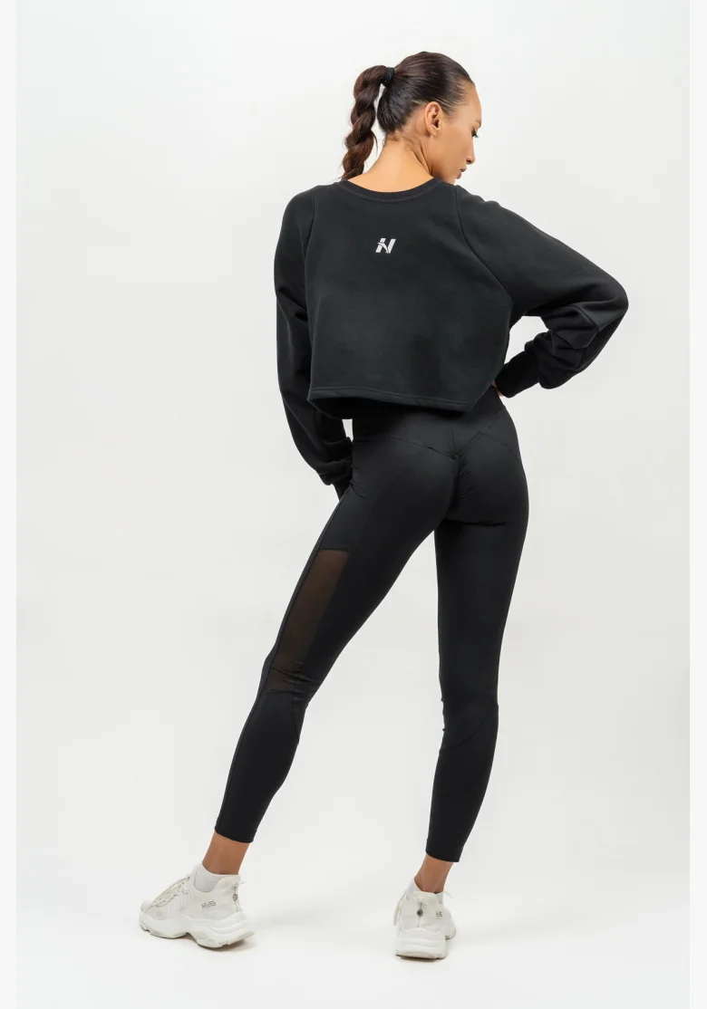 NEBBIA • Felpa corta GYM SPIRIT nera • NebShop.it