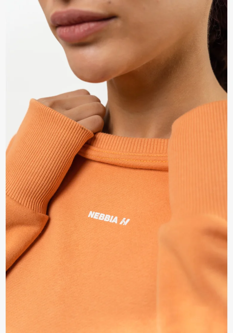 NEBBIA • Felpa cropped GYM SPIRIT arancione • NebShop.it