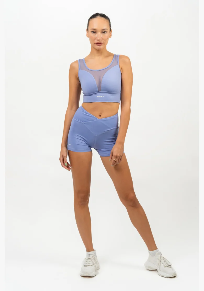 NEBBIA • Pantaloni short in leggings con vita alta AGILE viola • NebShop.it