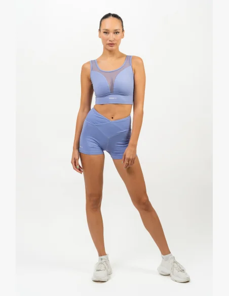 NEBBIA • Pantaloni short in leggings con vita alta AGILE viola • NebShop.it