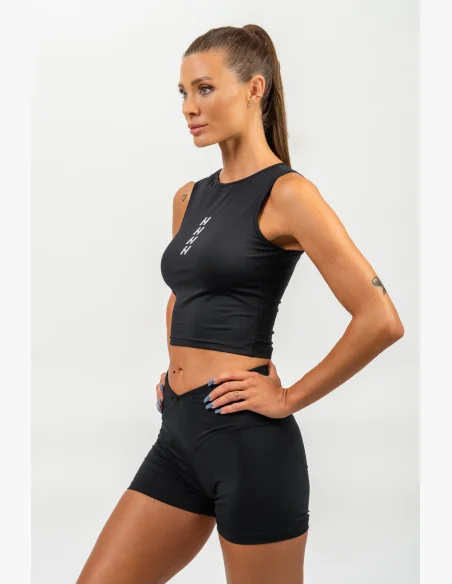 NEBBIA • Top corto t-shirt CONFIDENCE nero • NebShop.cz