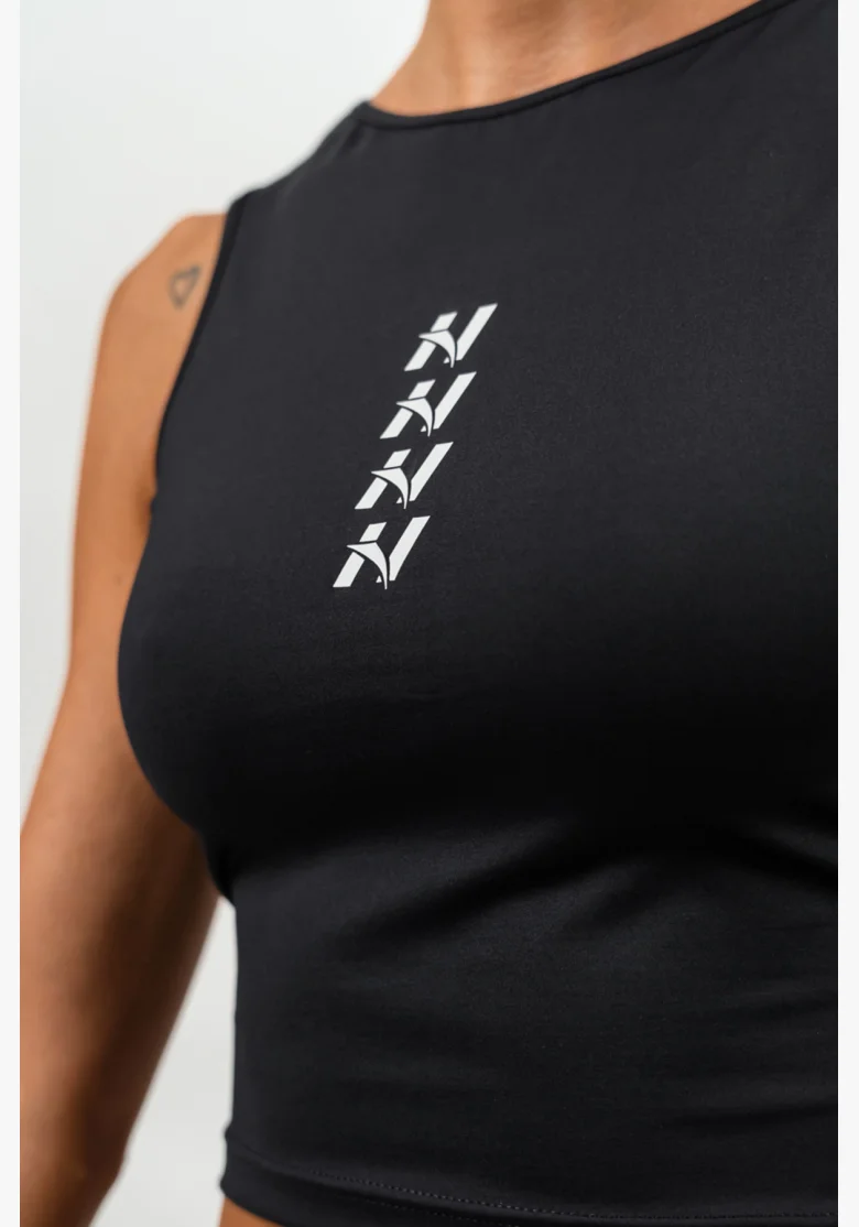 NEBBIA • Top corto t-shirt CONFIDENCE nero • NebShop.cz