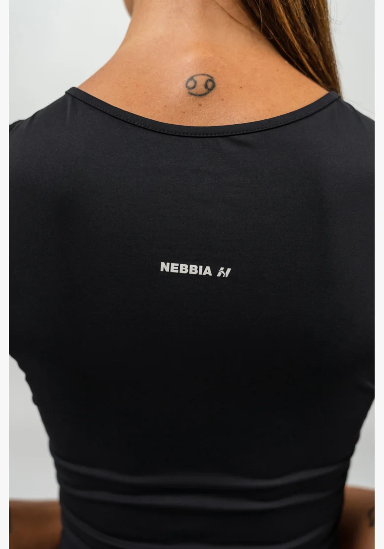 NEBBIA • Top corto t-shirt CONFIDENCE nero • NebShop.cz