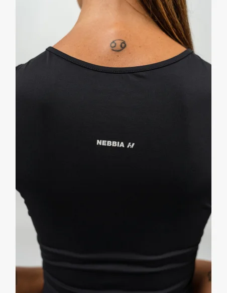 NEBBIA • Top corto t-shirt CONFIDENCE nero • NebShop.cz