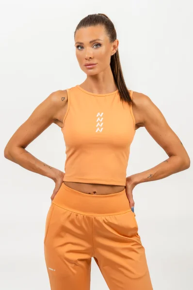NEBBIA • Crop top canotta CONFIDENCE arancione • NebShop.cz