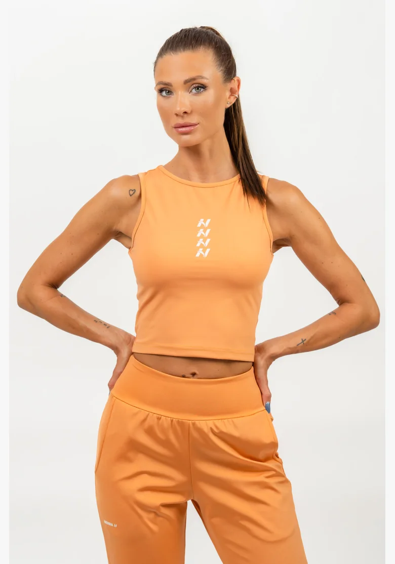 NEBBIA • Crop top canotta CONFIDENCE arancione • NebShop.cz