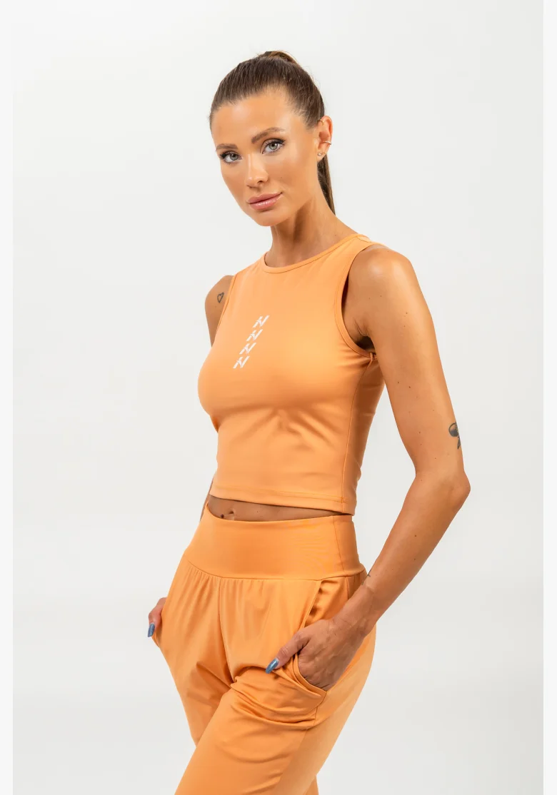 NEBBIA • Crop top canotta CONFIDENCE arancione • NebShop.cz