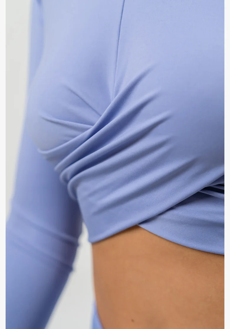 NEBBIA • Crop top con maniche lunghe ELEVATED viola • NebShop.it