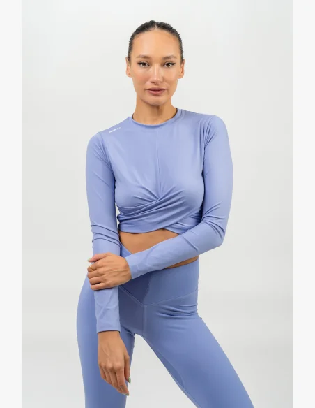NEBBIA • Crop top con maniche lunghe ELEVATED viola • NebShop.it