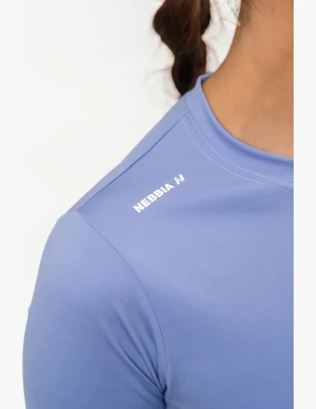 NEBBIA • Crop top con maniche lunghe ELEVATED viola • NebShop.it