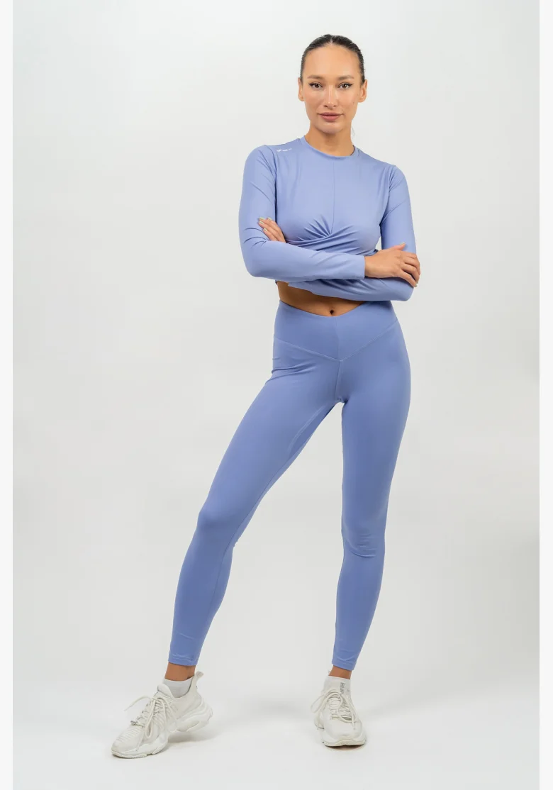 NEBBIA • Crop top con maniche lunghe ELEVATED viola • NebShop.it