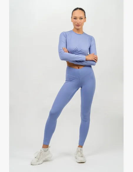 NEBBIA • Crop top con maniche lunghe ELEVATED viola • NebShop.it