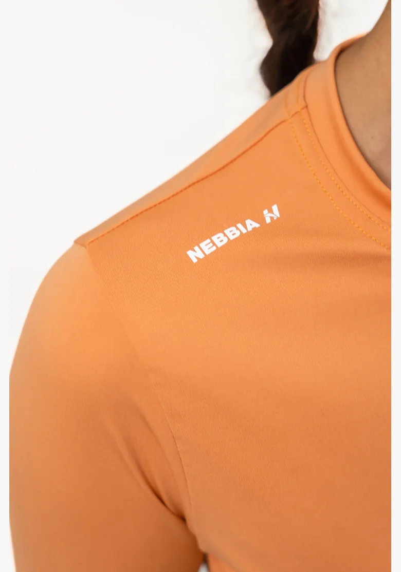 NEBBIA • Crop top a maniche lunghe ELEVATED arancione • NebShop.cz