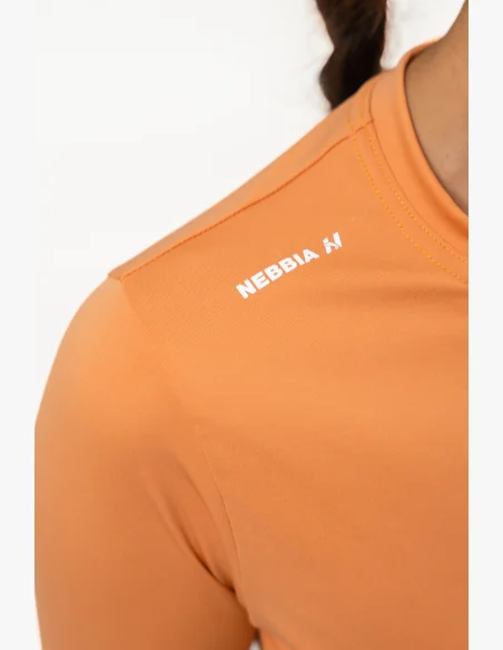 NEBBIA • Crop top a maniche lunghe ELEVATED arancione • NebShop.cz