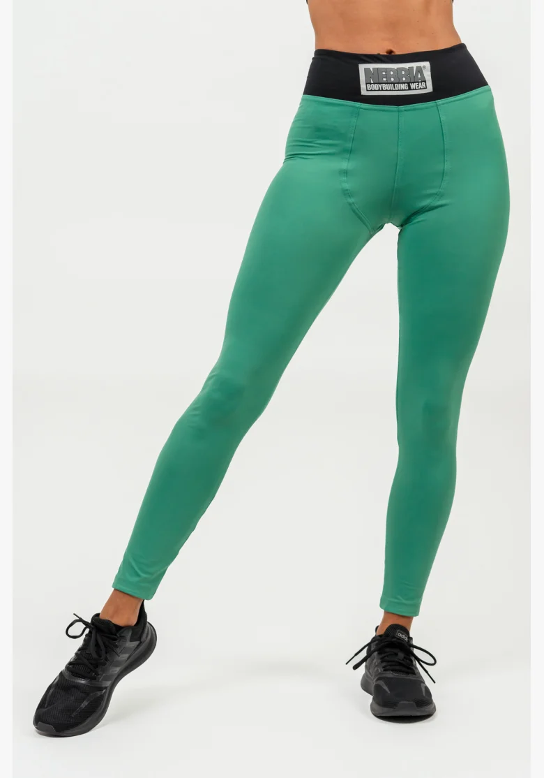 NEBBIA • Leggings a vita alta SIGNATURE verde • Nebshop.it