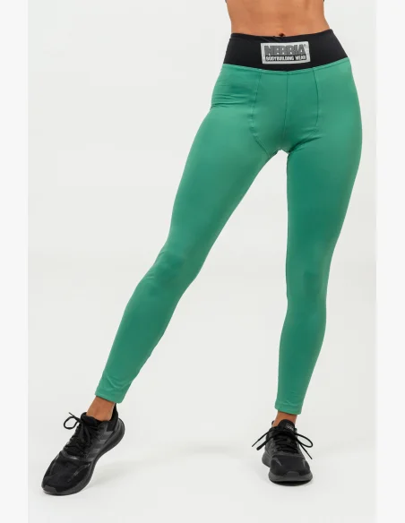 NEBBIA • Leggings a vita alta SIGNATURE verde • Nebshop.it