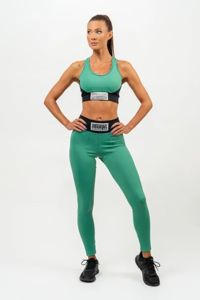 NEBBIA • Leggings a vita alta SIGNATURE verde • Nebshop.it 2