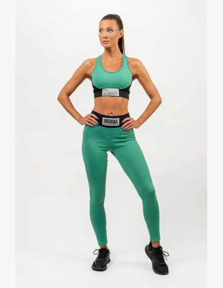 NEBBIA • Leggings a vita alta SIGNATURE verde • Nebshop.it