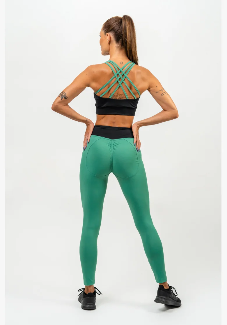 NEBBIA • Leggings a vita alta SIGNATURE verde • Nebshop.it