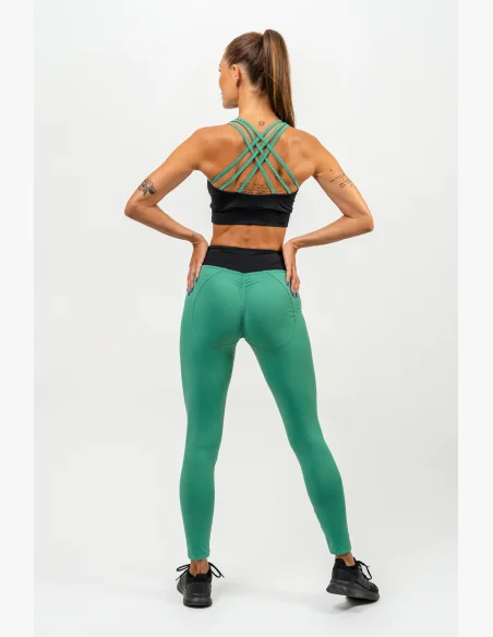 NEBBIA • Leggings a vita alta SIGNATURE verde • Nebshop.it