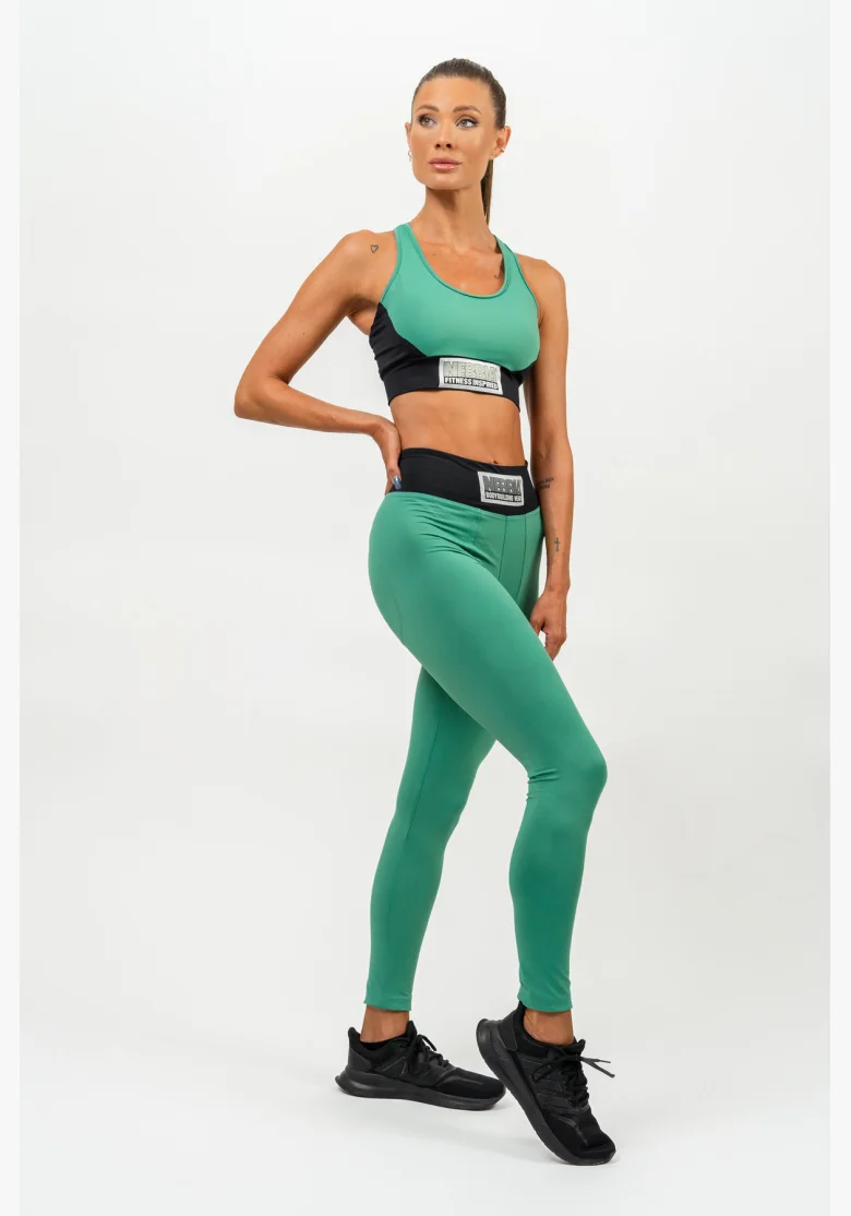 NEBBIA • Leggings a vita alta SIGNATURE verde • Nebshop.it