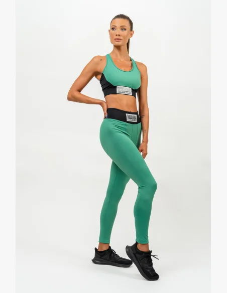 NEBBIA • Leggings a vita alta SIGNATURE verde • Nebshop.it