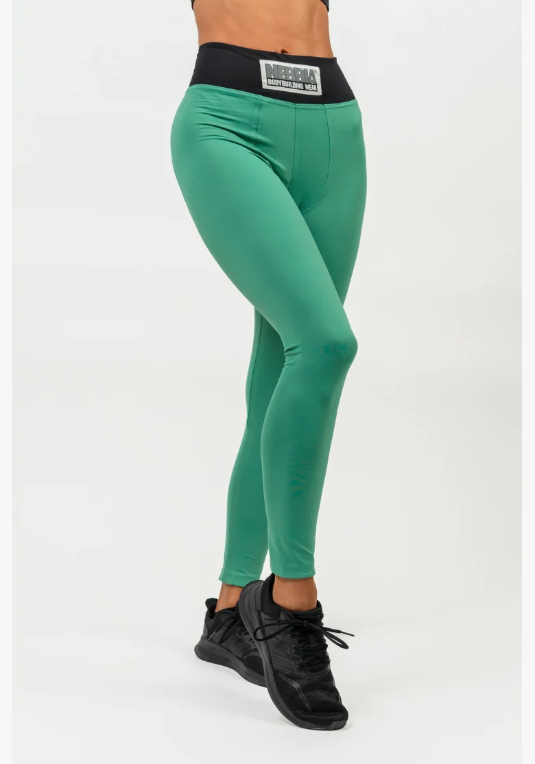 NEBBIA • Leggings a vita alta SIGNATURE verde • Nebshop.it