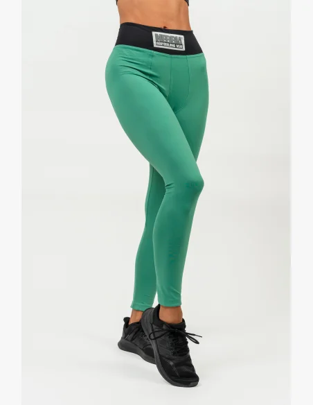 NEBBIA • Leggings a vita alta SIGNATURE verde • Nebshop.it