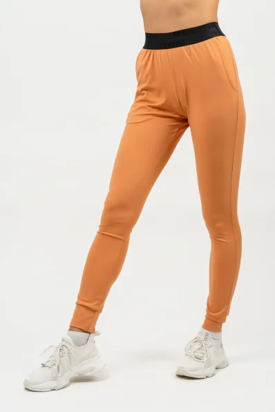 NEBBIA • Leggings slim fit con tasche GYM SPIRIT arancione • Nebshop.it