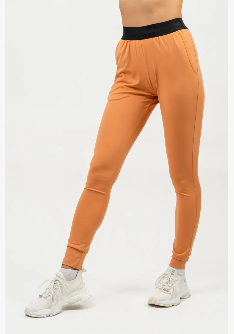 NEBBIA • Leggings slim fit con tasche GYM SPIRIT arancione • Nebshop.it