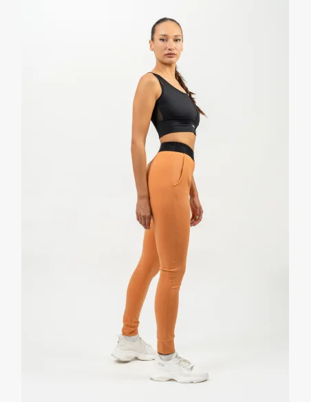 NEBBIA • Leggings slim fit con tasche GYM SPIRIT arancione • Nebshop.it