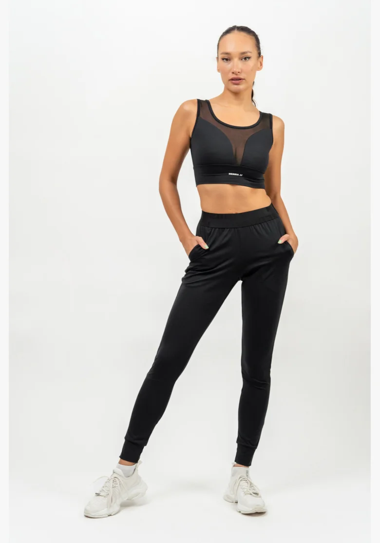 NEBBIA • Leggings slim fit con tasche GYM SPIRIT nera • Nebshop.it