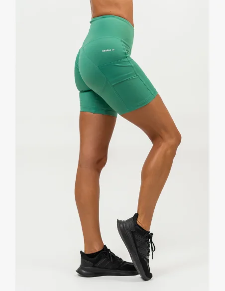 NEBBIA • Pantaloni da ciclismo a vita alta ELITE verde • Nebshop.it