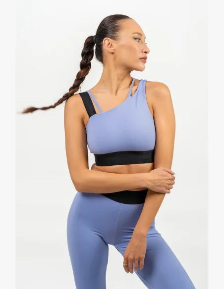 NEBBIA • Reggiseno sportivo asimmetrico ELITE viola • Nebshop.it