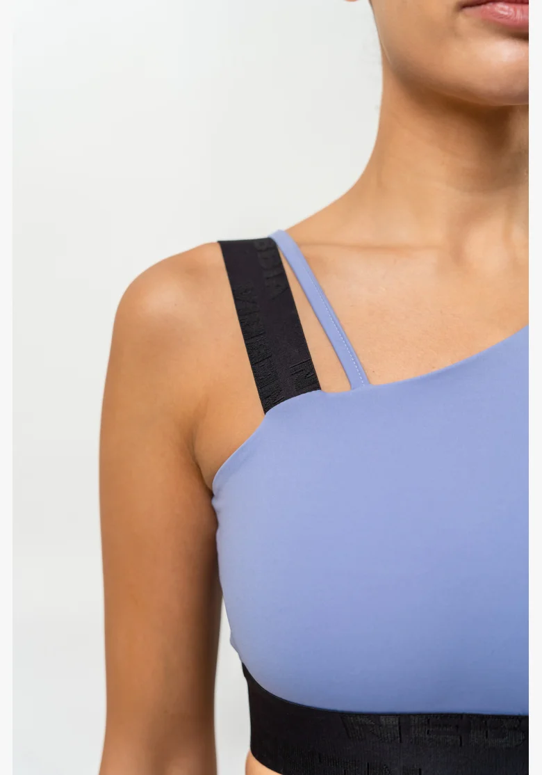 NEBBIA • Reggiseno sportivo asimmetrico ELITE viola • Nebshop.it