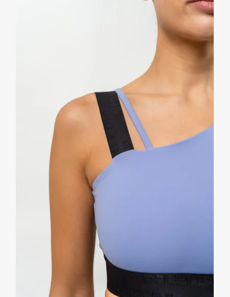 NEBBIA • Reggiseno sportivo asimmetrico ELITE viola • Nebshop.it
