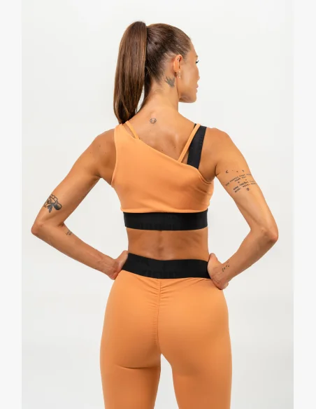NEBBIA • Reggiseno sportivo asimmetrico ELITE arancione • Nebshop.cz