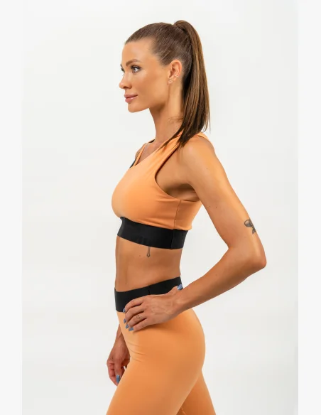 NEBBIA • Reggiseno sportivo asimmetrico ELITE arancione • Nebshop.cz