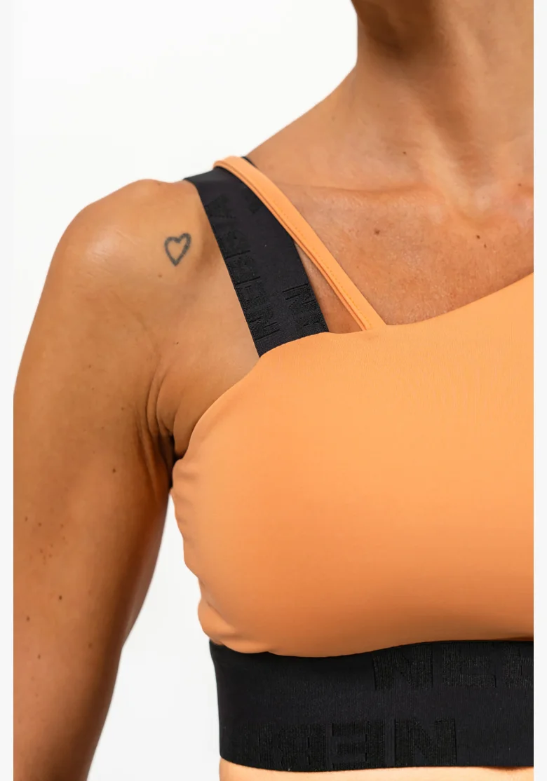 NEBBIA • Reggiseno sportivo asimmetrico ELITE arancione • Nebshop.cz