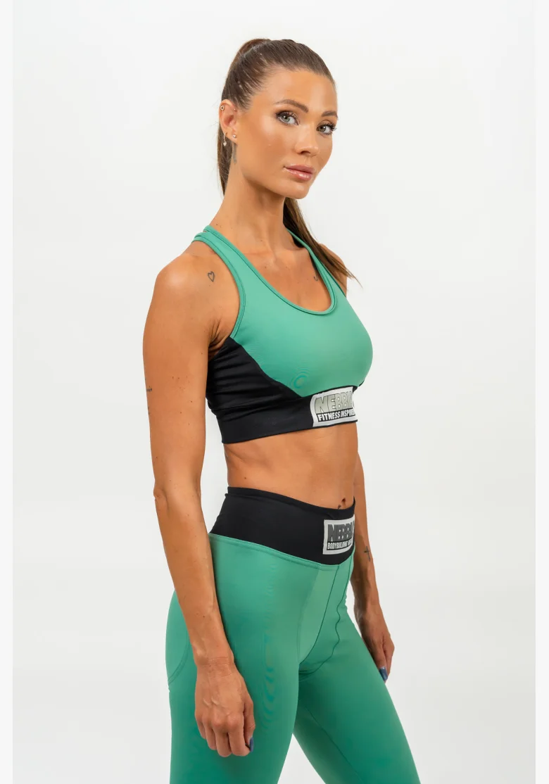 NEBBIA • Reggiseno sportivo rinforzato SIGNATURE verde • Nebshop.cz