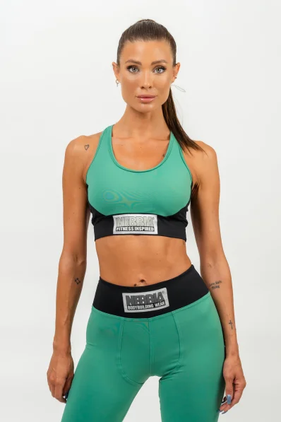 NEBBIA • Reggiseno sportivo rinforzato SIGNATURE verde • Nebshop.cz