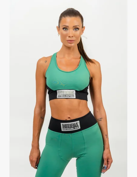 NEBBIA • Reggiseno sportivo rinforzato SIGNATURE verde • Nebshop.cz