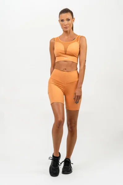 NEBBIA • Reggiseno sportivo con rete PERFORMANCE arancione • Nebshop.it 2