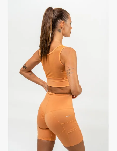 NEBBIA • Reggiseno sportivo con rete PERFORMANCE arancione • Nebshop.it