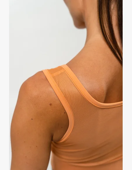 NEBBIA • Reggiseno sportivo con rete PERFORMANCE arancione • Nebshop.it