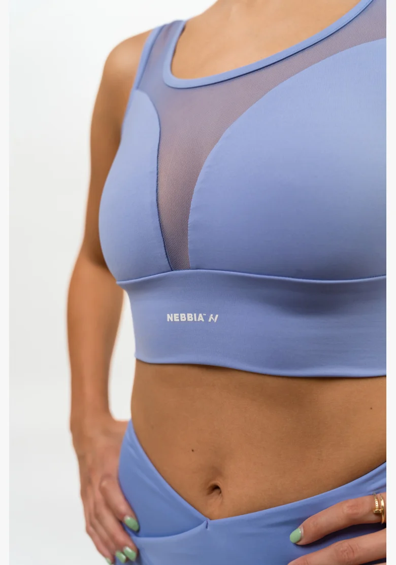 NEBBIA • Reggiseno sportivo con rete PERFORMANCE viola • Nebshop.cz
